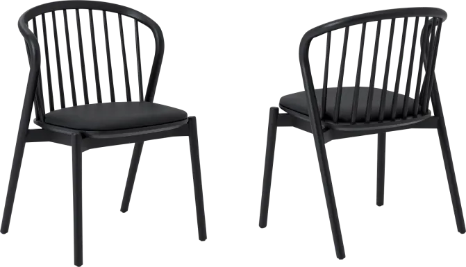 Savafait Black Side Chair, Set of 2