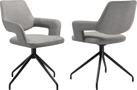 Baltara Gray Arm Chair, Set of 2