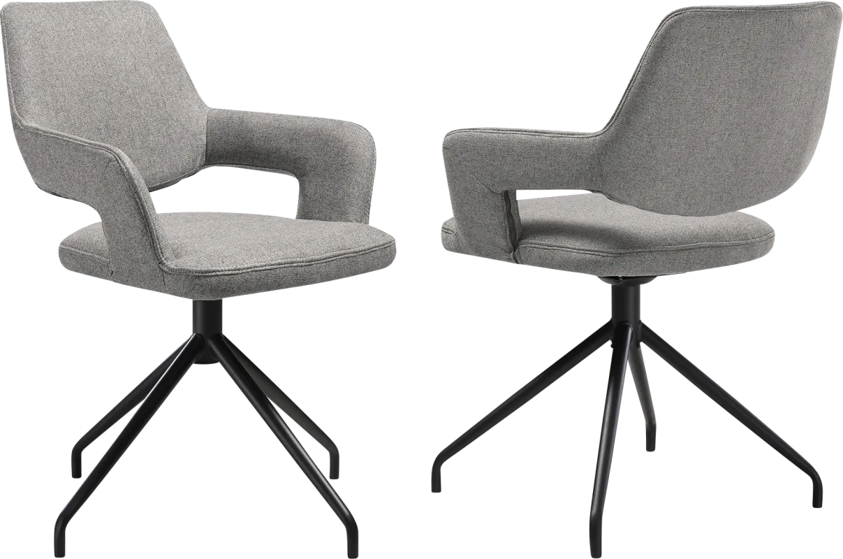 Baltara Gray Arm Chair, Set of 2