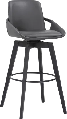 Statistreet Gray Swivel Barstool