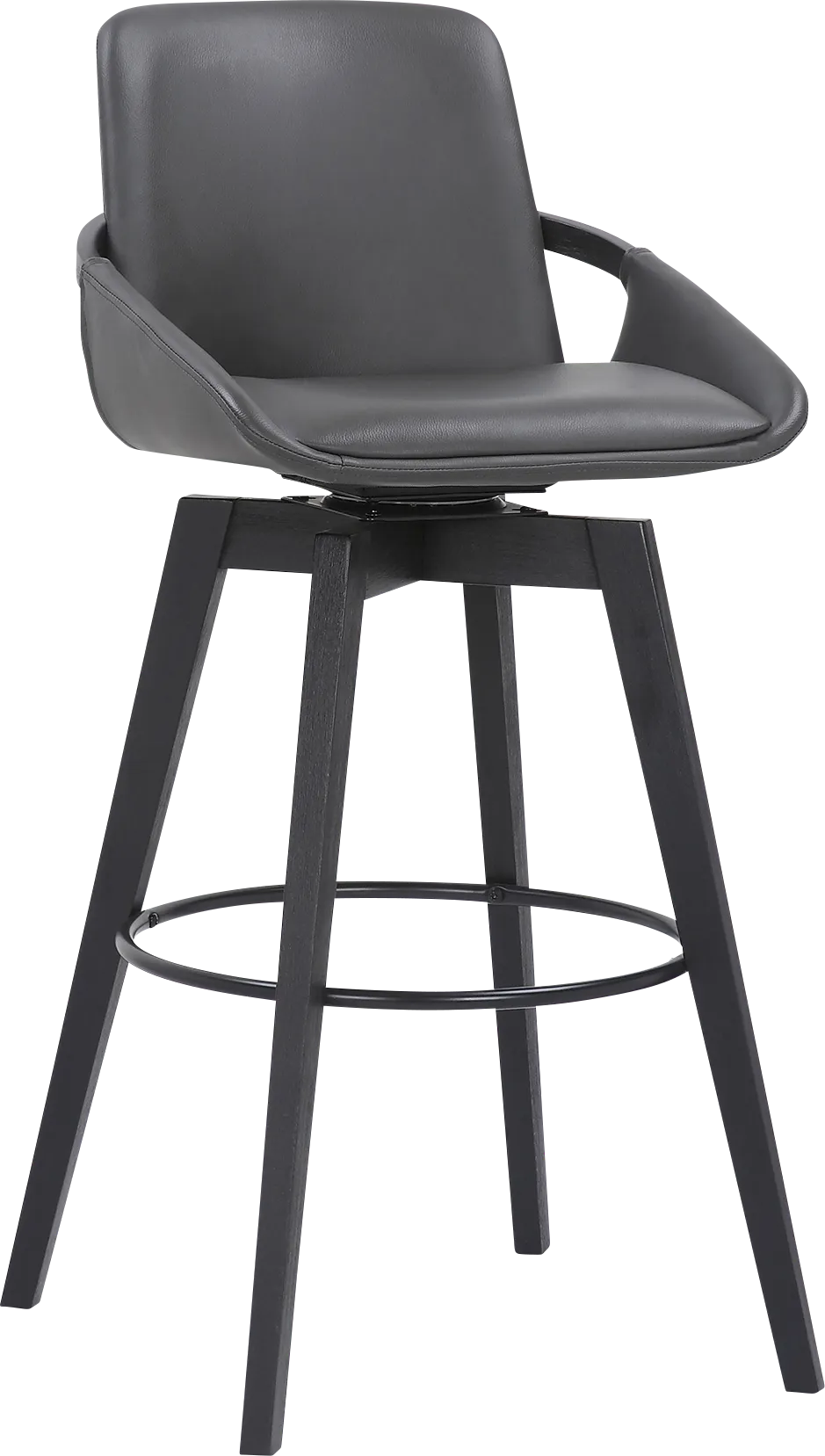 Statistreet Gray Swivel Barstool - Image 1