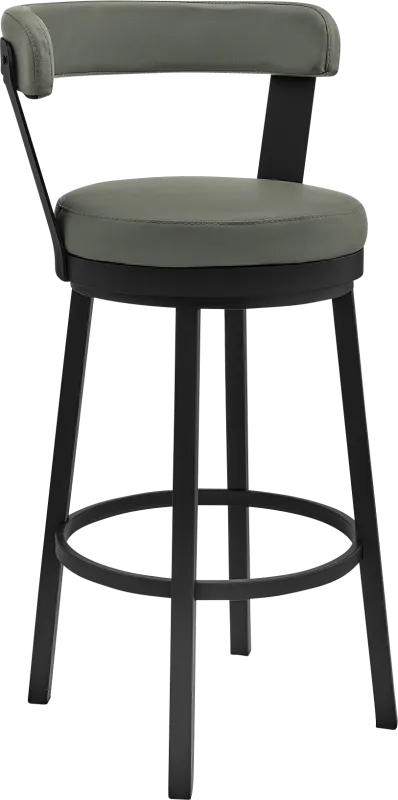 Zinat Gray Swivel Barstool