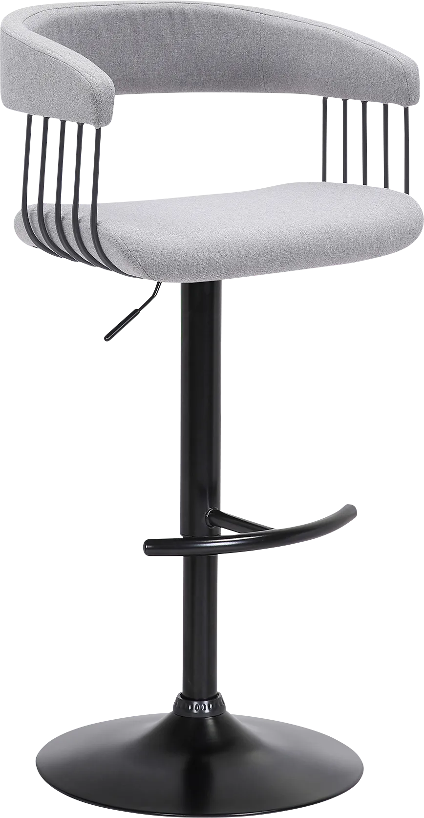 Jariya Light Gray Adjustable Barstool - Thumbnail - Image 1