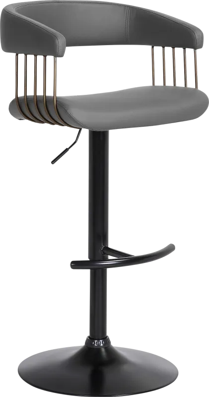 Jariya Gray Adjustable Barstool