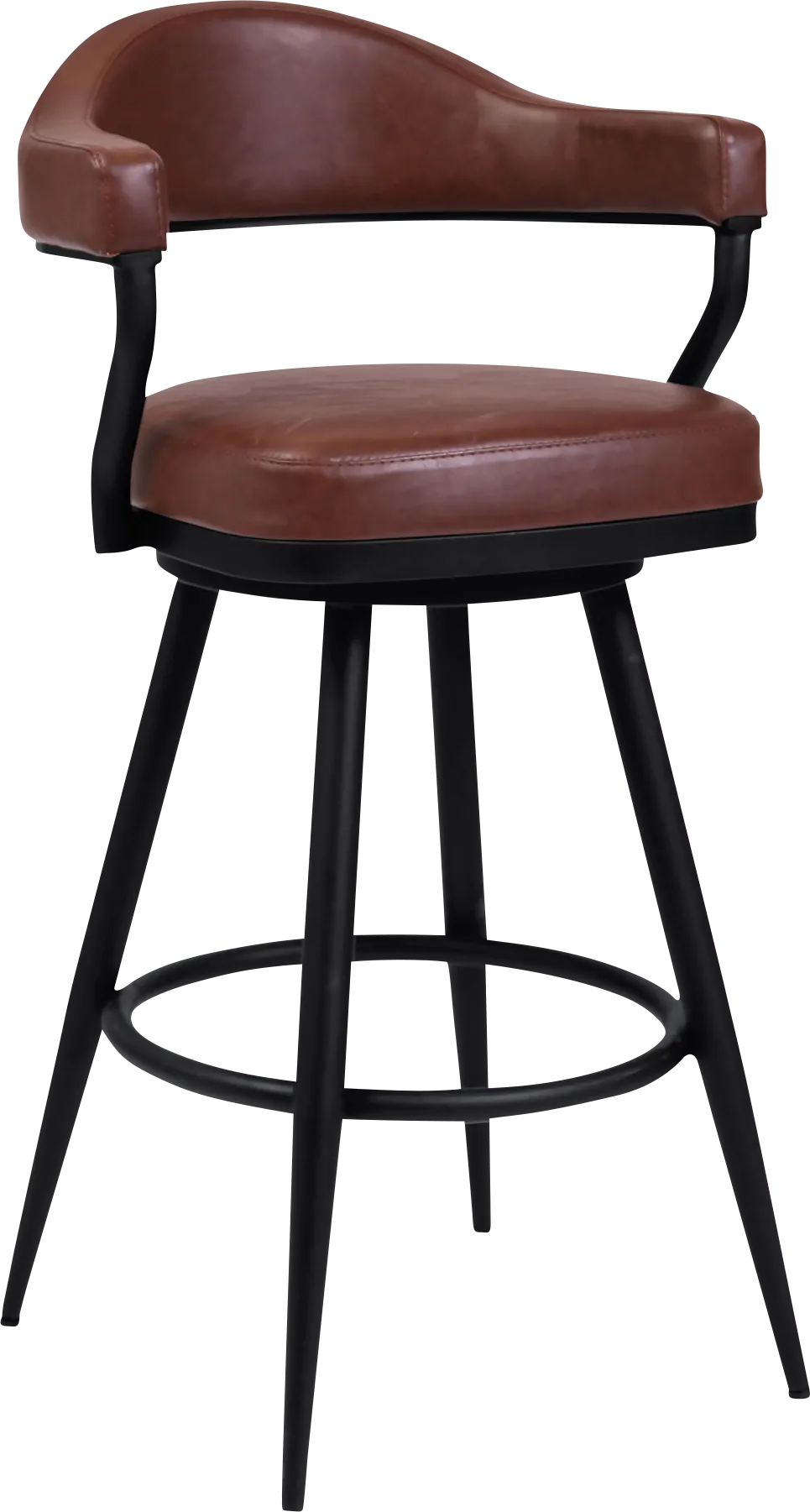 Casgus Brown Swivel Barstool - Thumbnail - Image 1