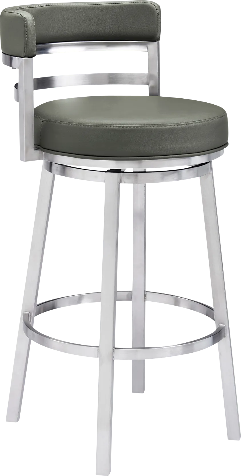 Haligue Gray Swivel Barstool - Thumbnail - Image 1