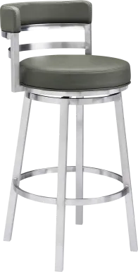 Haligue Gray Swivel Barstool