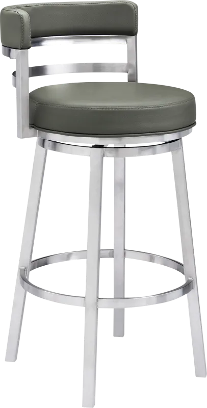 Haligue Gray Swivel Barstool