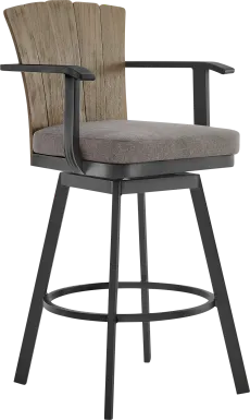 Outdoor Sallodge Charcoal Swivel Barstool