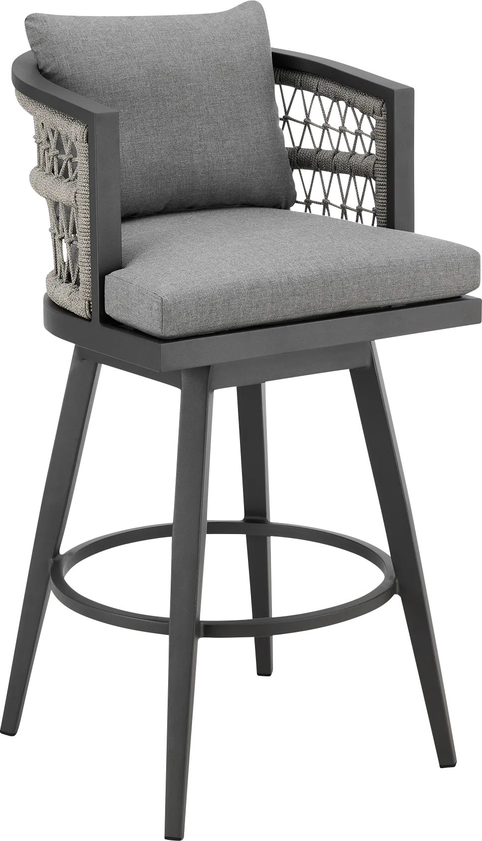 Outdoor Hebtos Gray Swivel Barstool - Thumbnail - Image 1