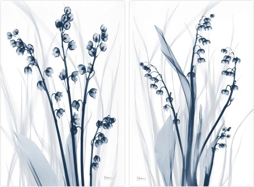 Galisteo Blue Artwork, Set of 2