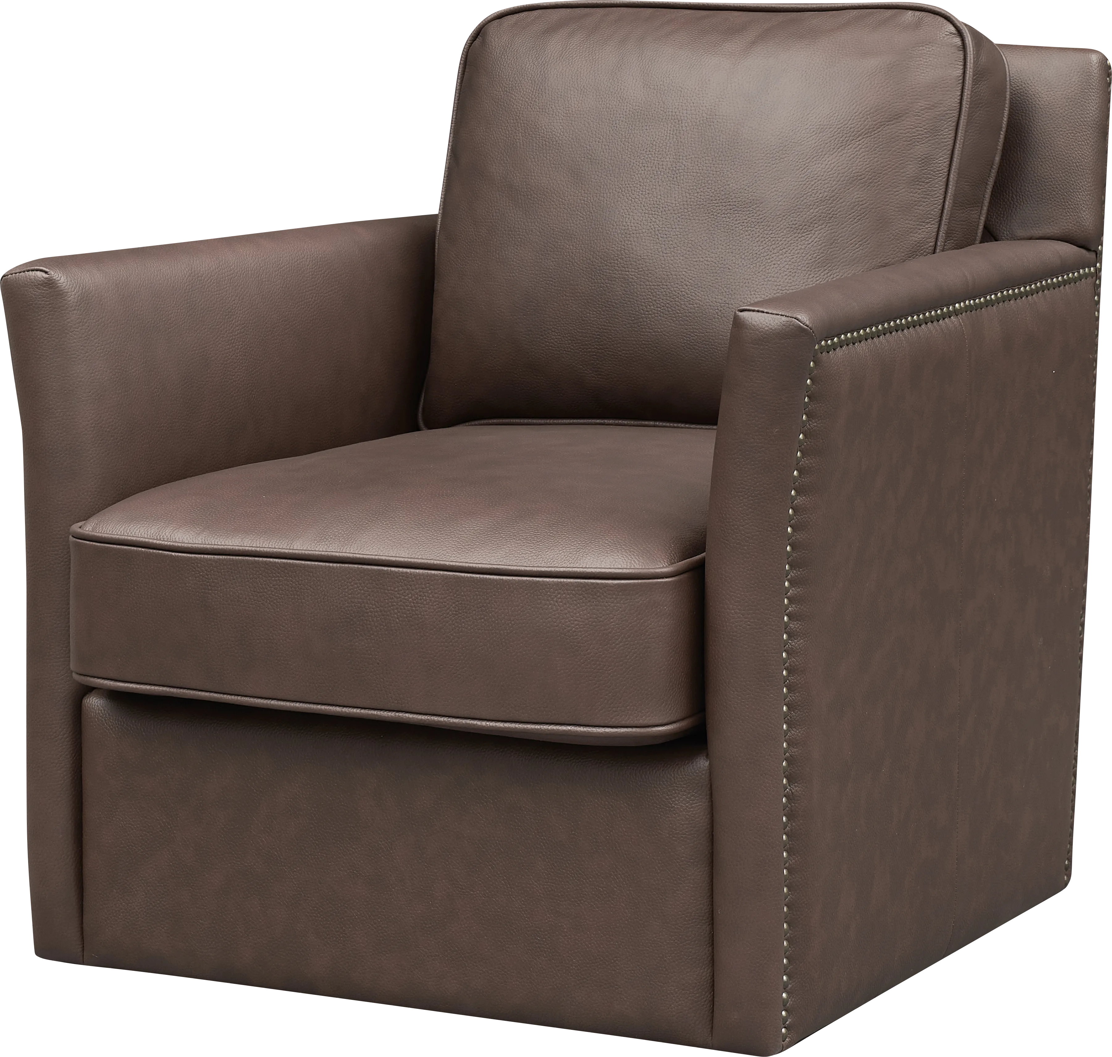 Zettle Brown Swivel Accent Chair - Thumbnail - Image 1