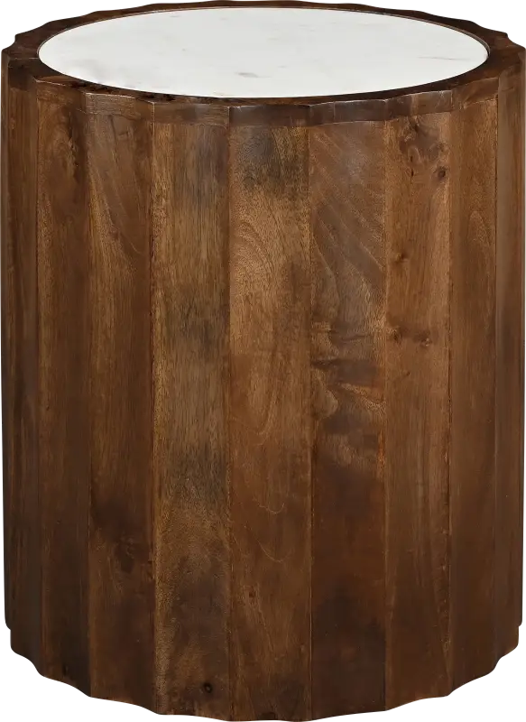 Stinsonville White End Table
