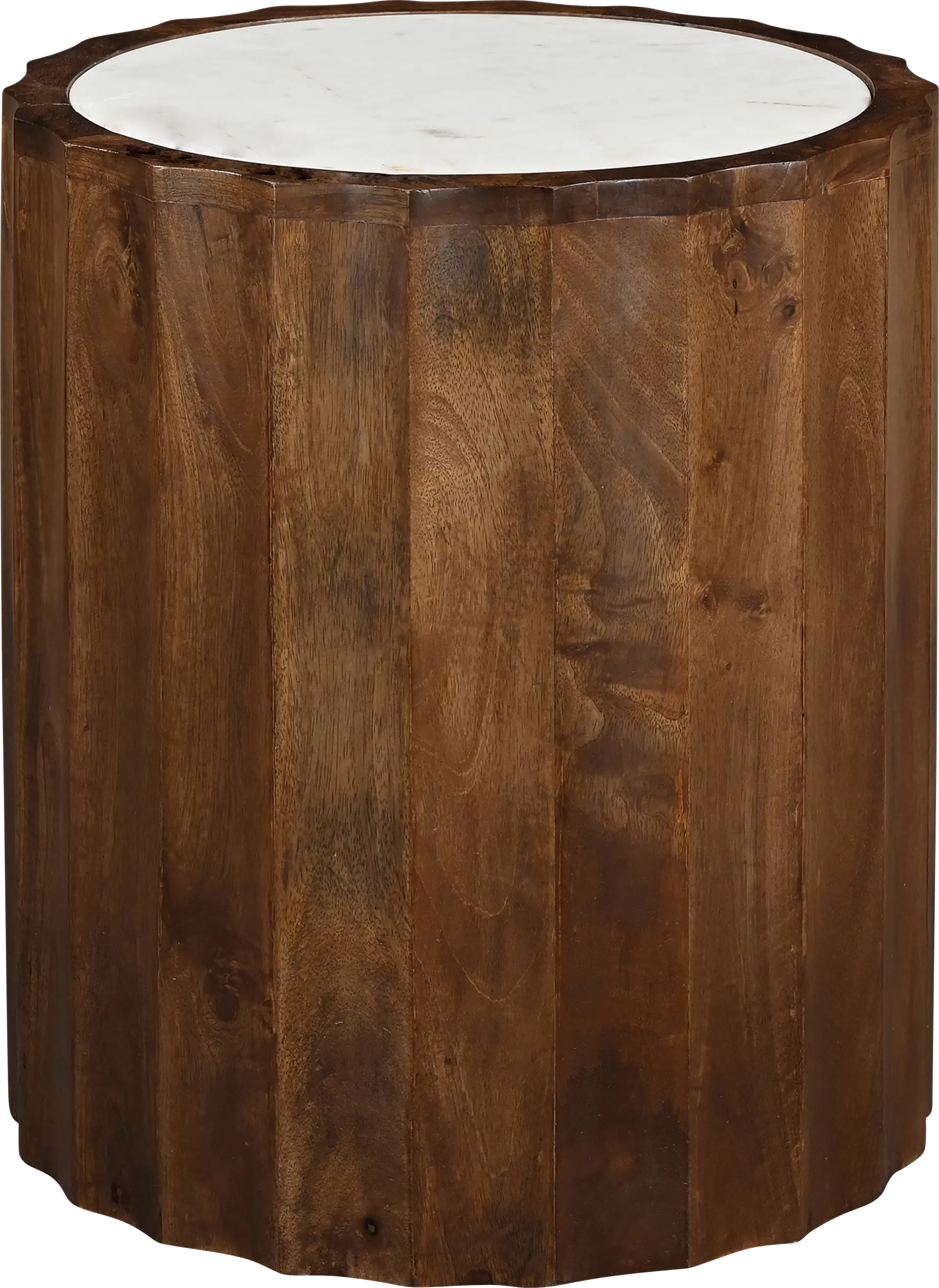 Stinsonville White End Table