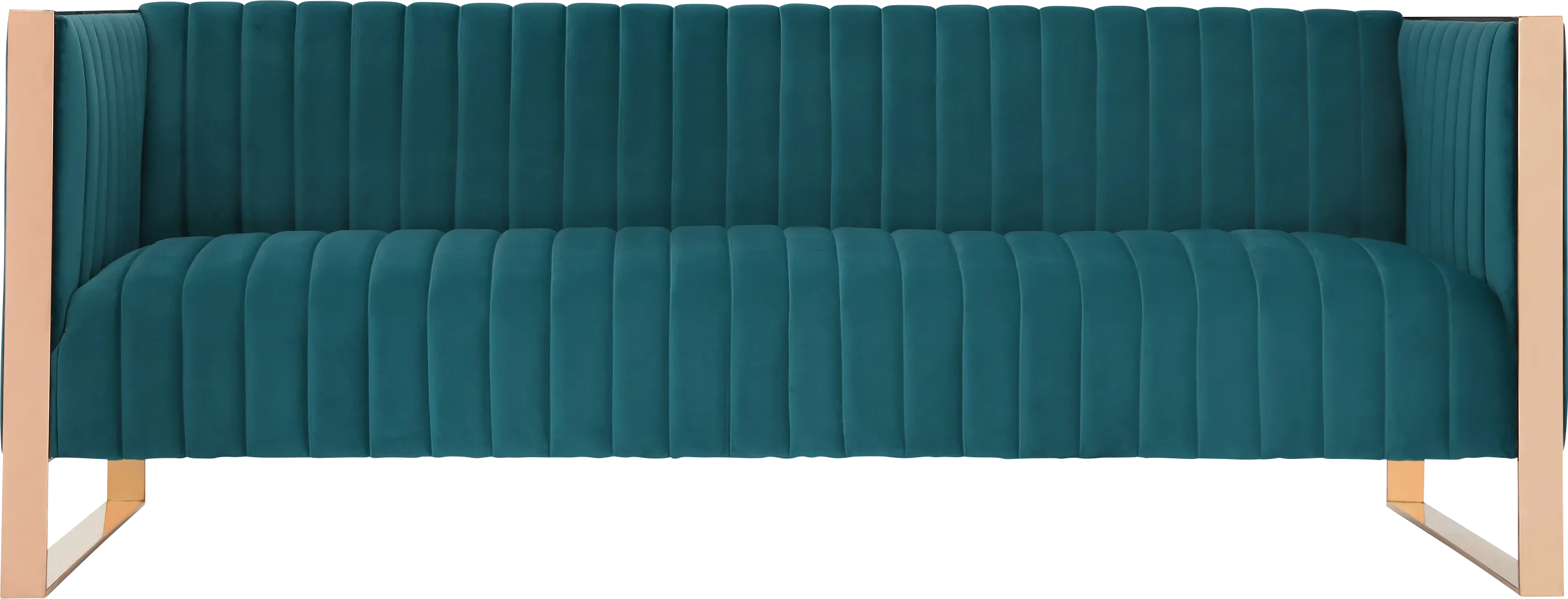 Dunellen Blue Sofa - Thumbnail - Image 1