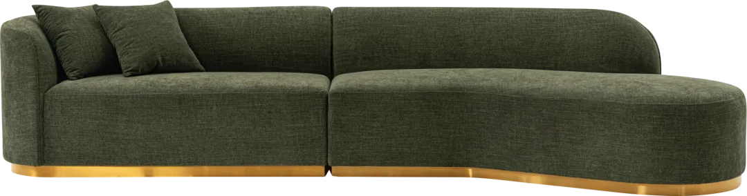 Cawdor Green 2 Pc Sectional