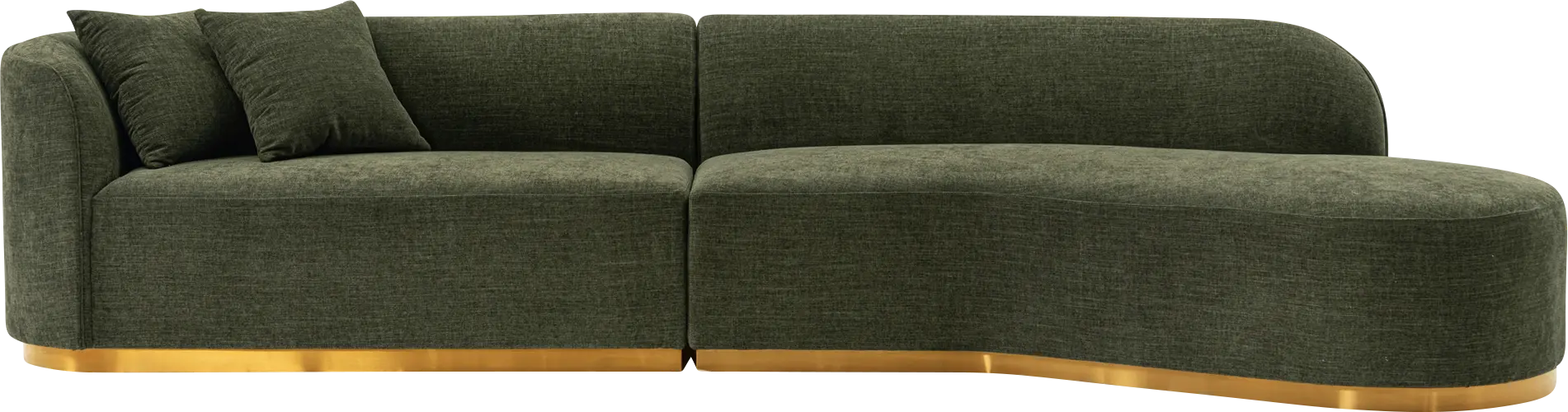Cawdor Green 2 Pc Sectional