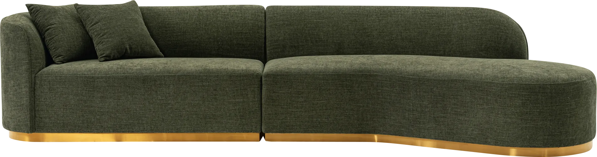 Cawdor Green 2 Pc Sectional - Image 1