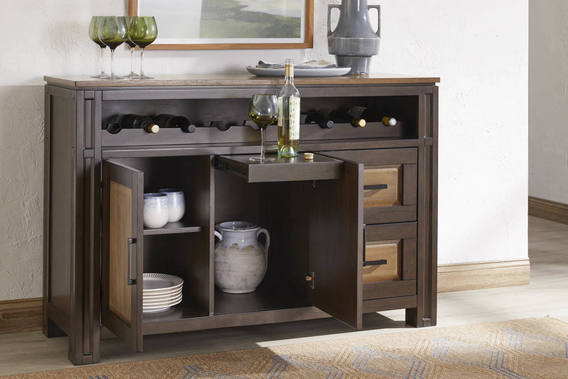 Coventry Dark Brown Server - Image 4