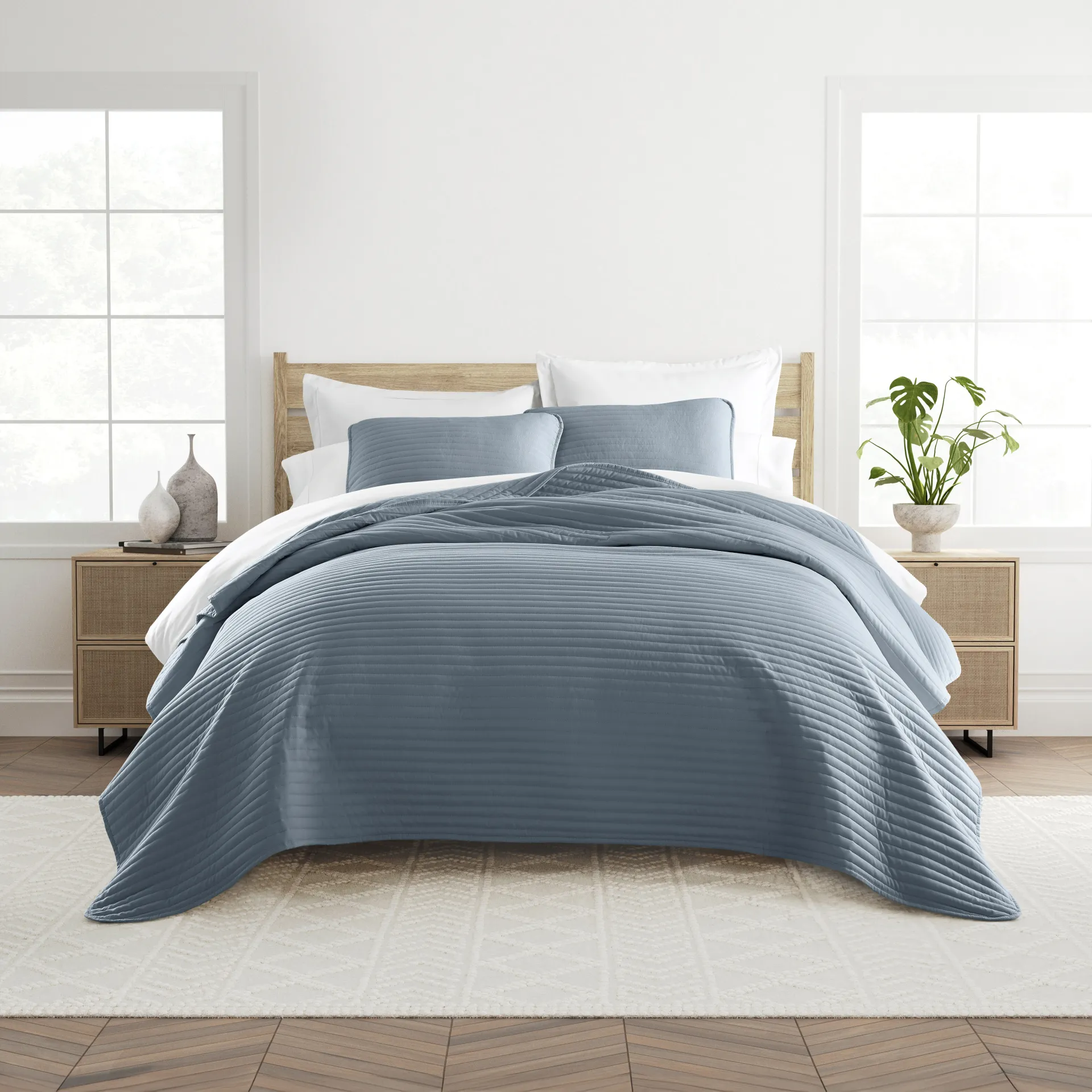 Honeybell Blue 2 Pc Twin Quilt Set - Image 1