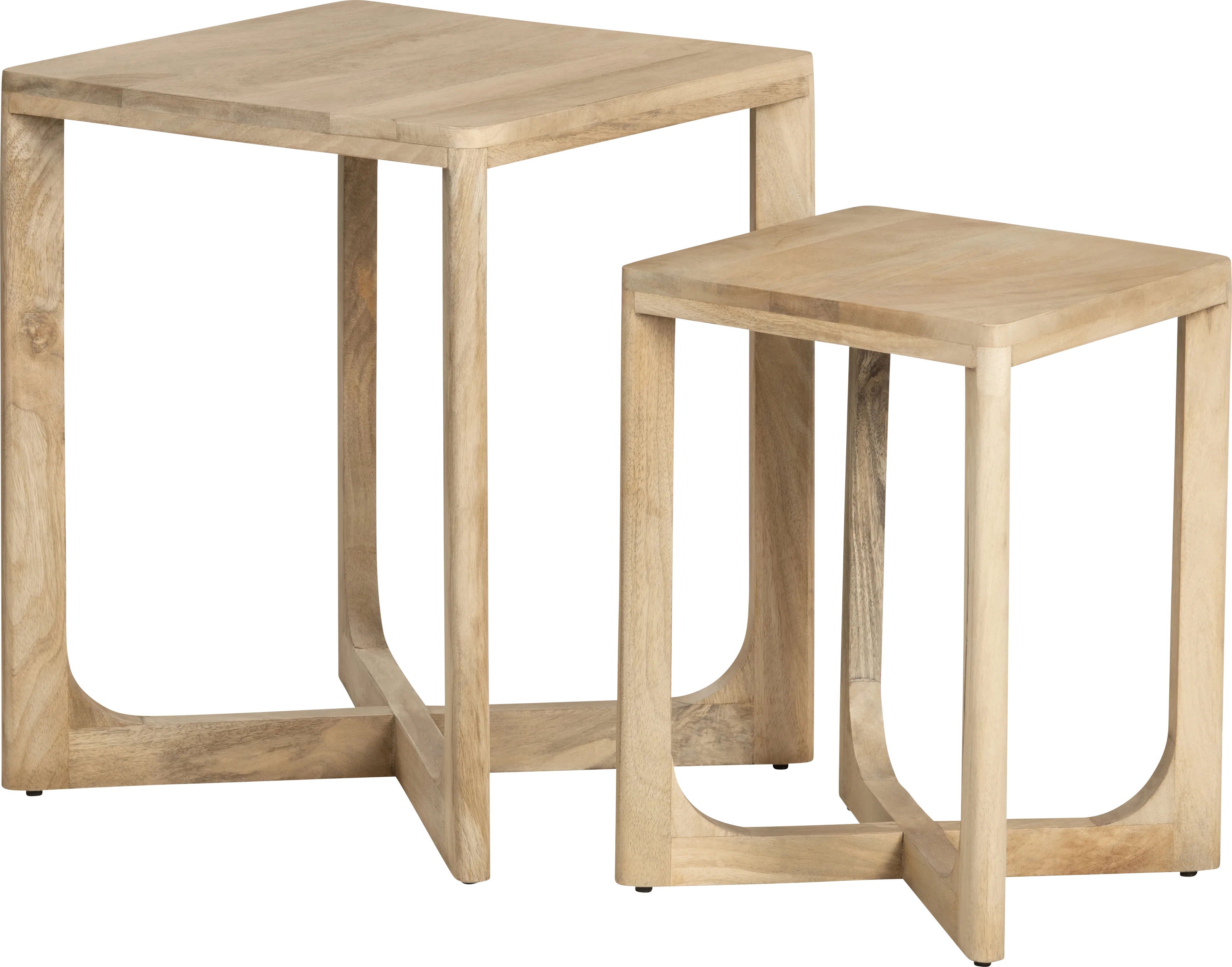 Koivu Light Brown Nesting Table, Set of 2 - Thumbnail - Image 1