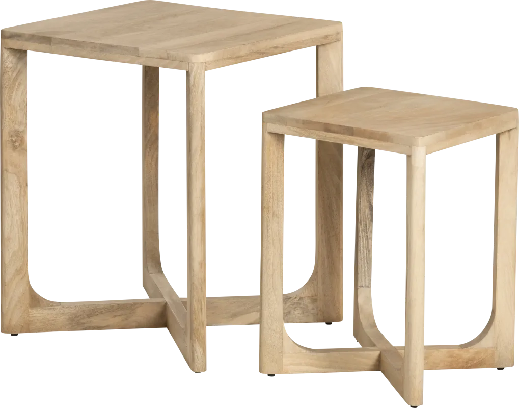 Koivu Light Brown Nesting Table, Set of 2