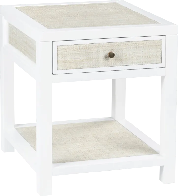 Parkmont White End Table