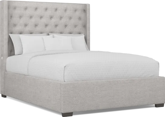 Harlow Hill Light Gray 3 Pc King Upholstered Bed