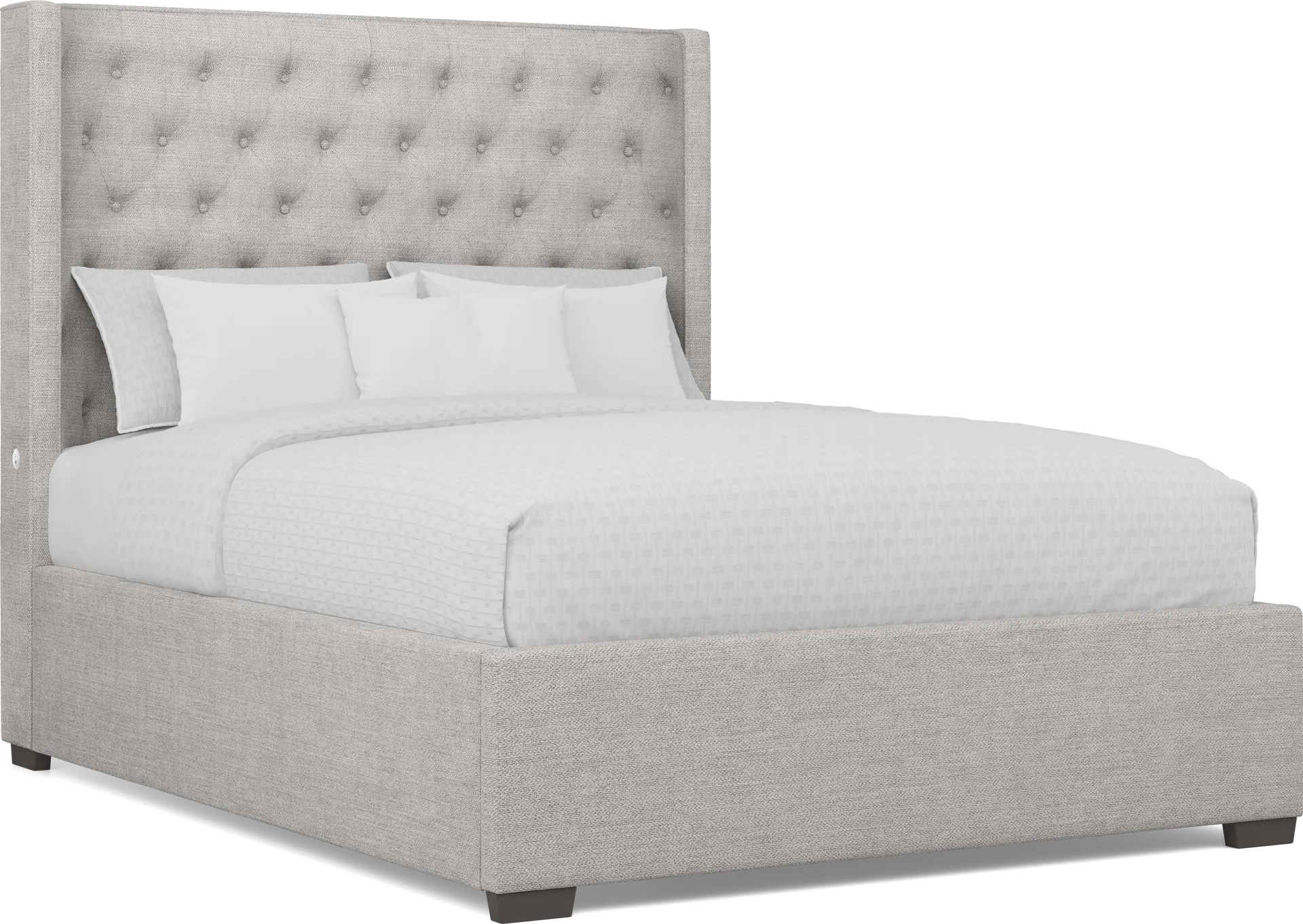 Harlow Hill Light Gray 3 Pc Queen Upholstered Bed - Image 1