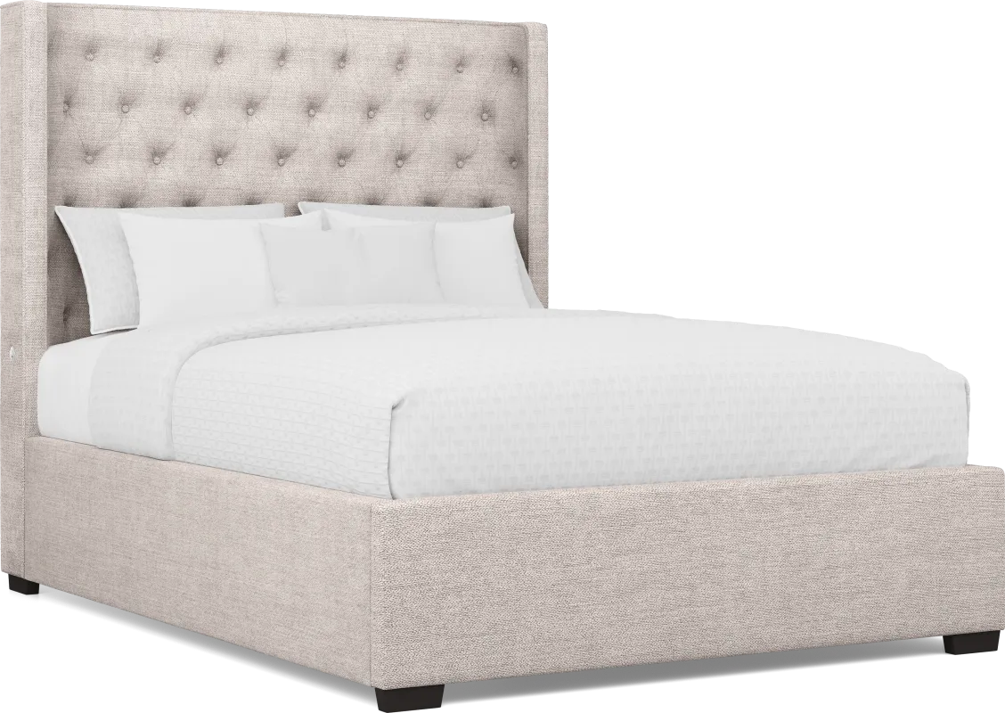 Harlow Hill Taupe 3 Pc King Upholstered Bed