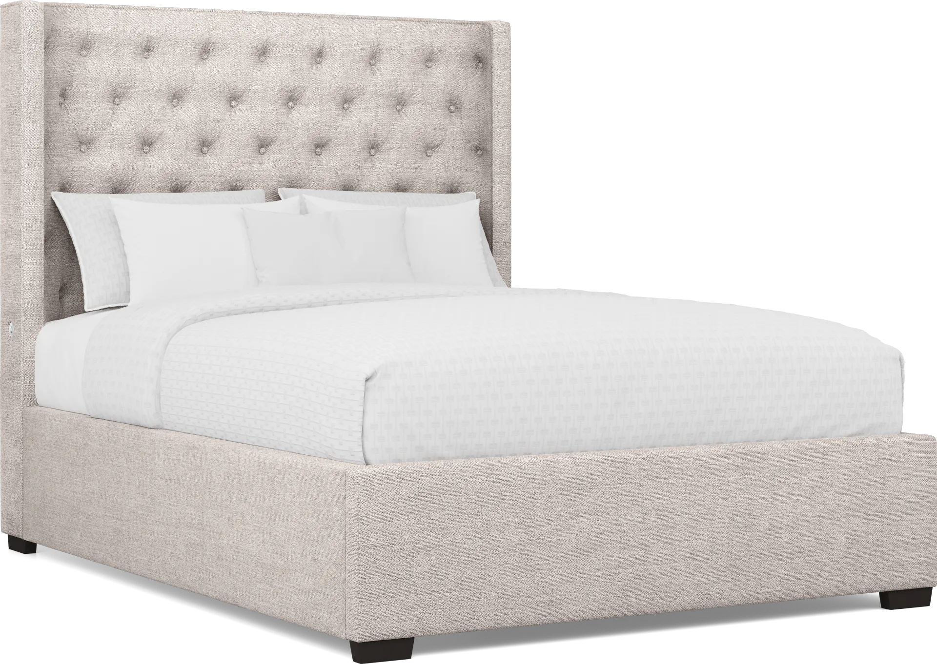 Harlow Hill Taupe 3 Pc Queen Upholstered Bed - Image 1