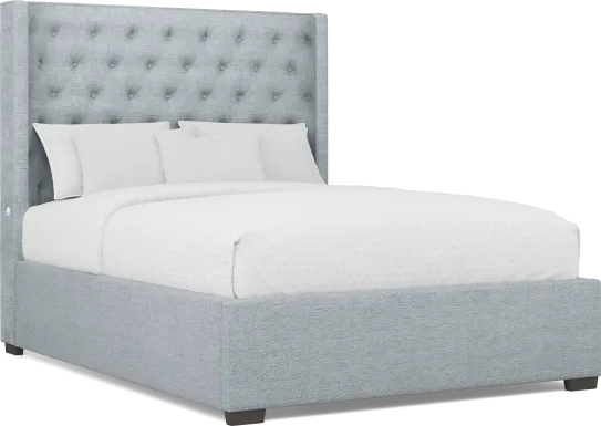 Harlow Hill Seafoam 3 Pc Queen Upholstered Bed