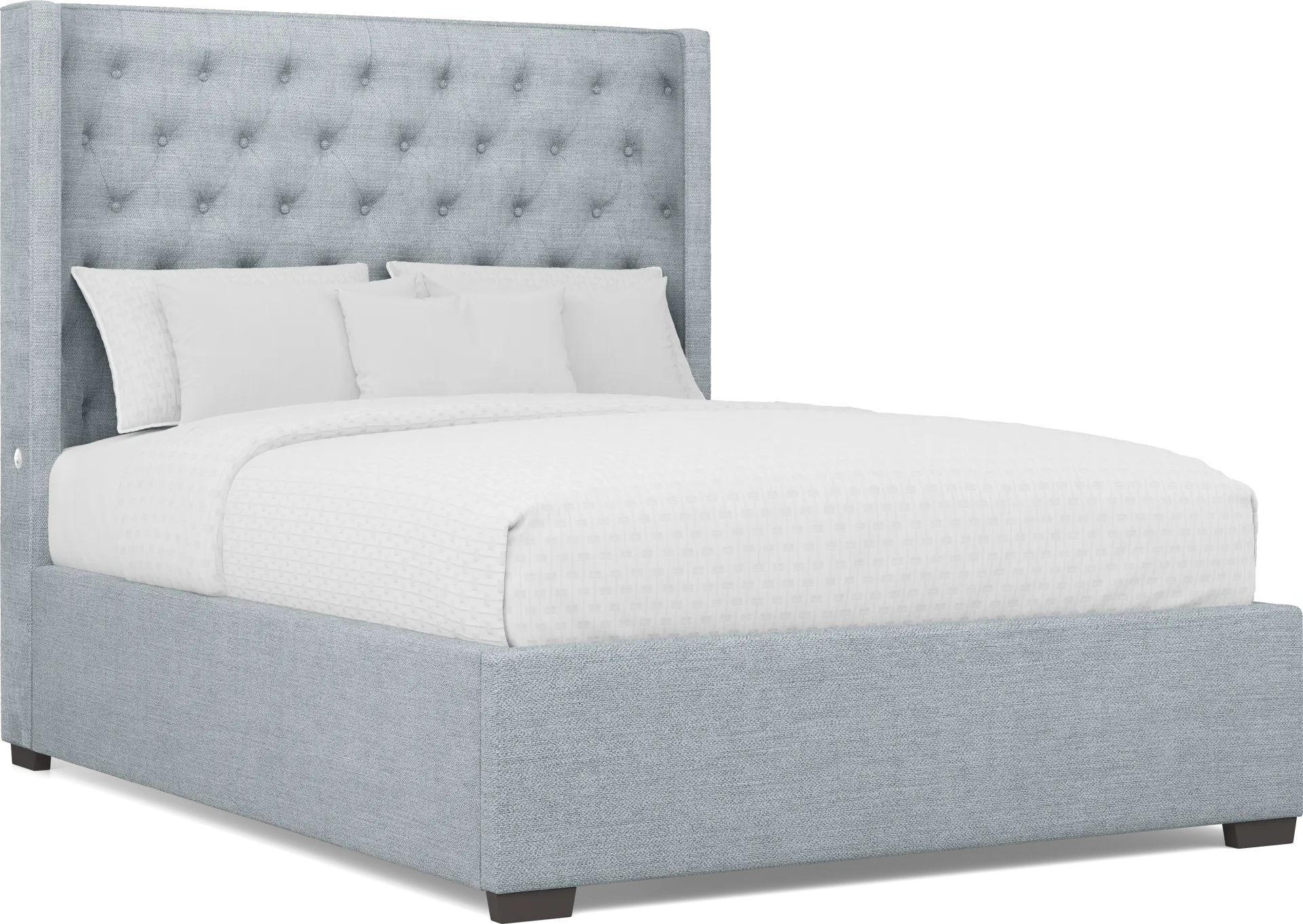 Harlow Hill Seafoam 3 Pc King Upholstered Bed - Image 1