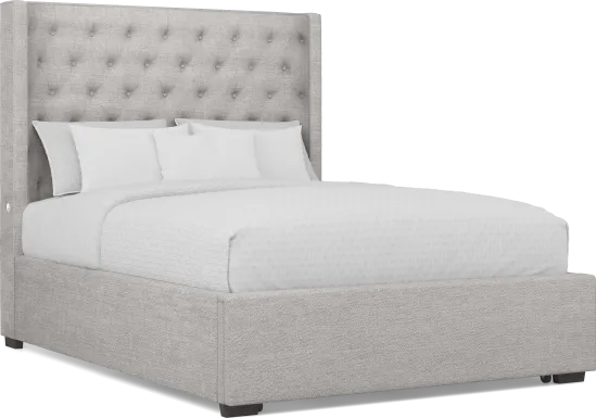 Harlow Hill Light Gray 3 Pc King Upholstered Storage Bed