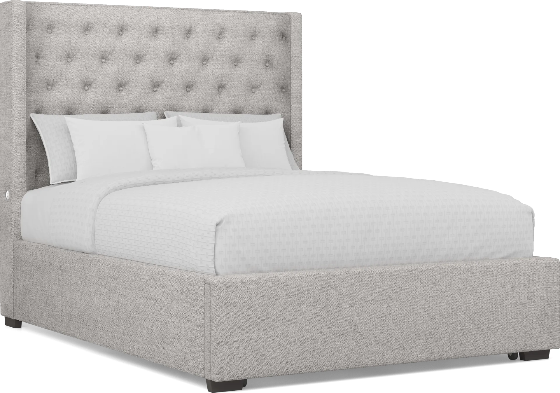 Harlow Hill Light Gray 3 Pc King Upholstered Storage Bed - Image 1