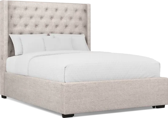 Harlow Hill Taupe 3 Pc Queen Upholstered Storage Bed