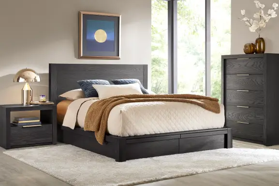 Easton Park Black 5 Pc King Storage Bedroom