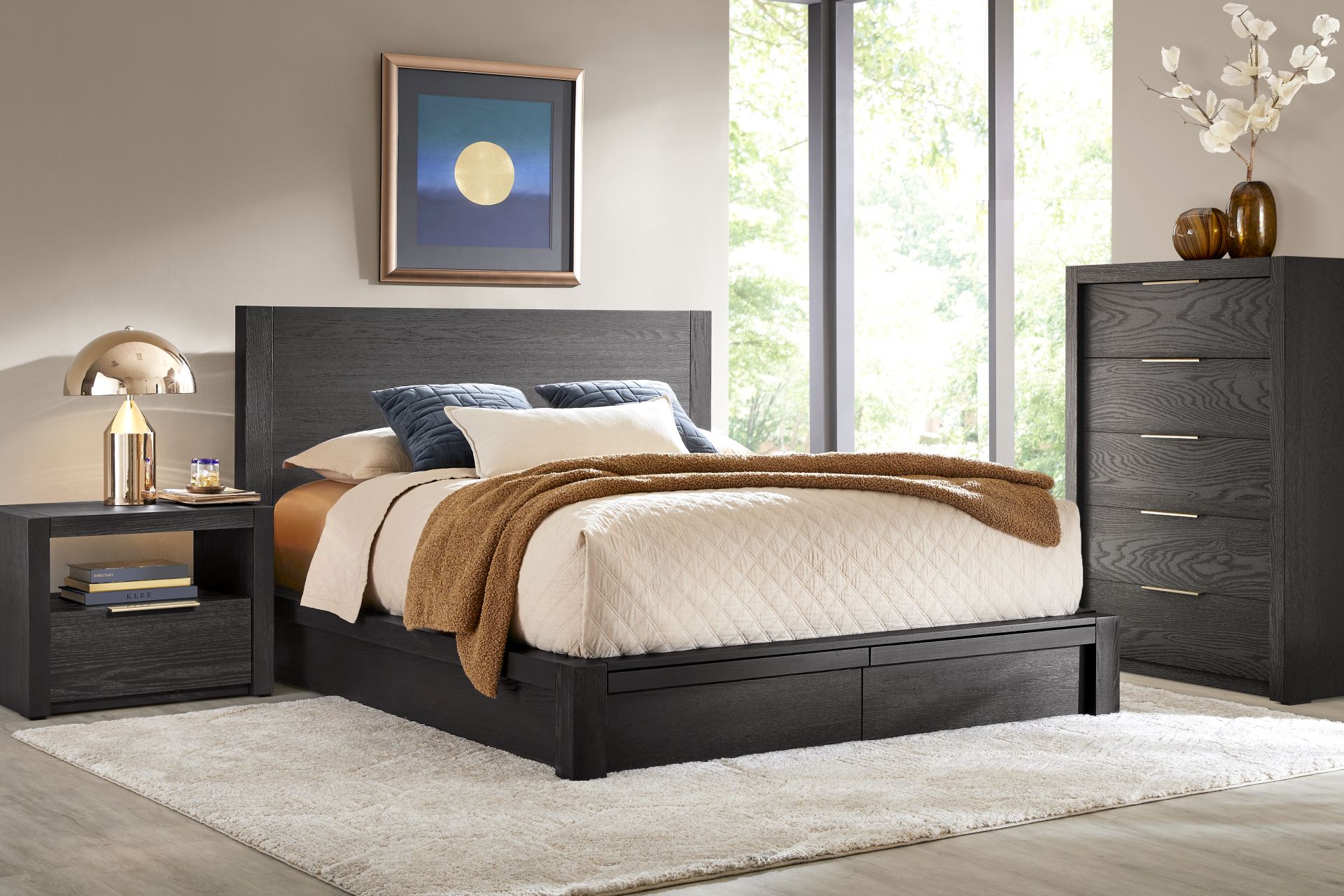 Easton Park Black 5 Pc King Storage Bedroom - Image 1