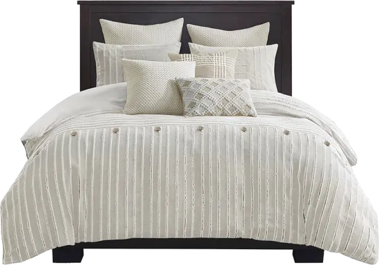 Jennix Ivory King Comforter Set