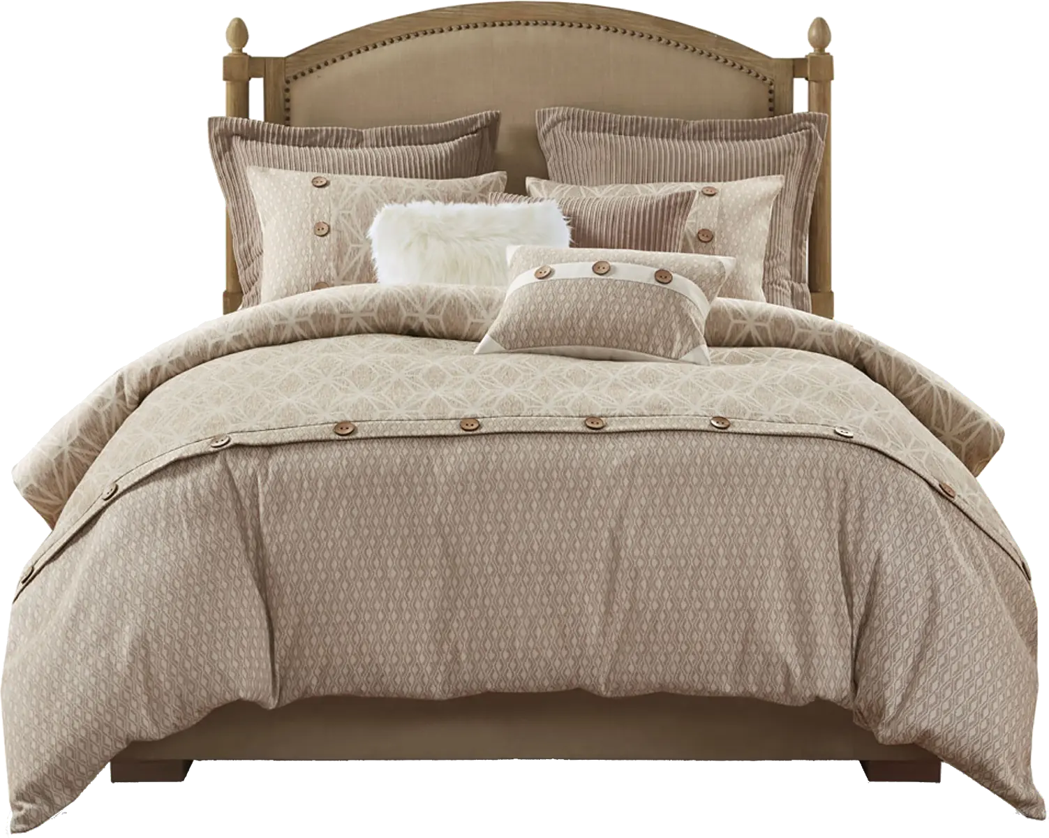 Erixa Beige King Comforter Set