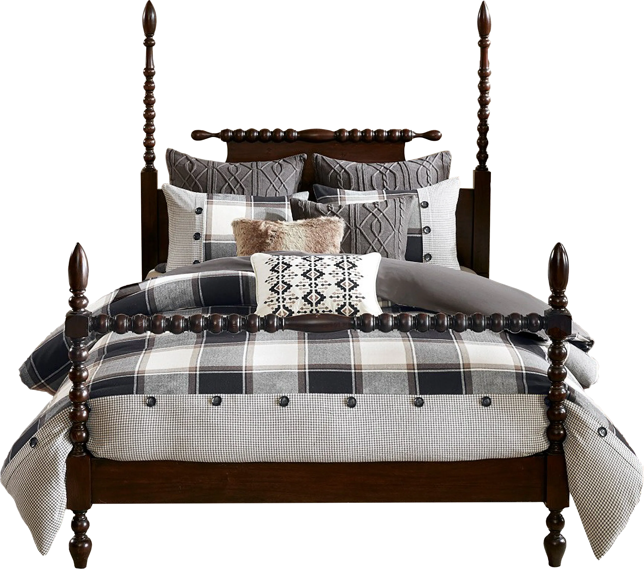 Kyndle Brown Queen Comforter Set
