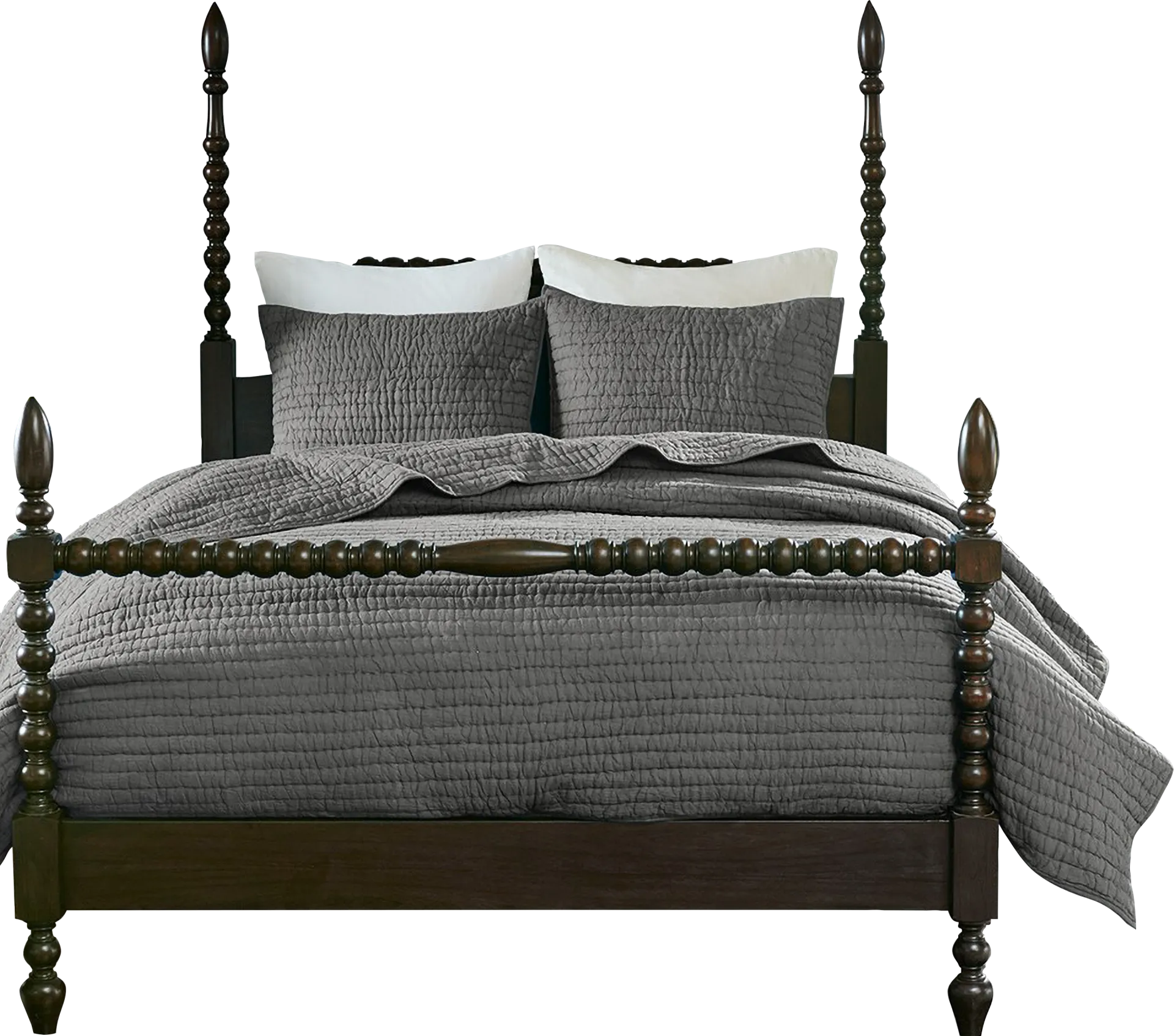 Dariox Gray 3 pc Full/ Queen Quilt Set - Image 1