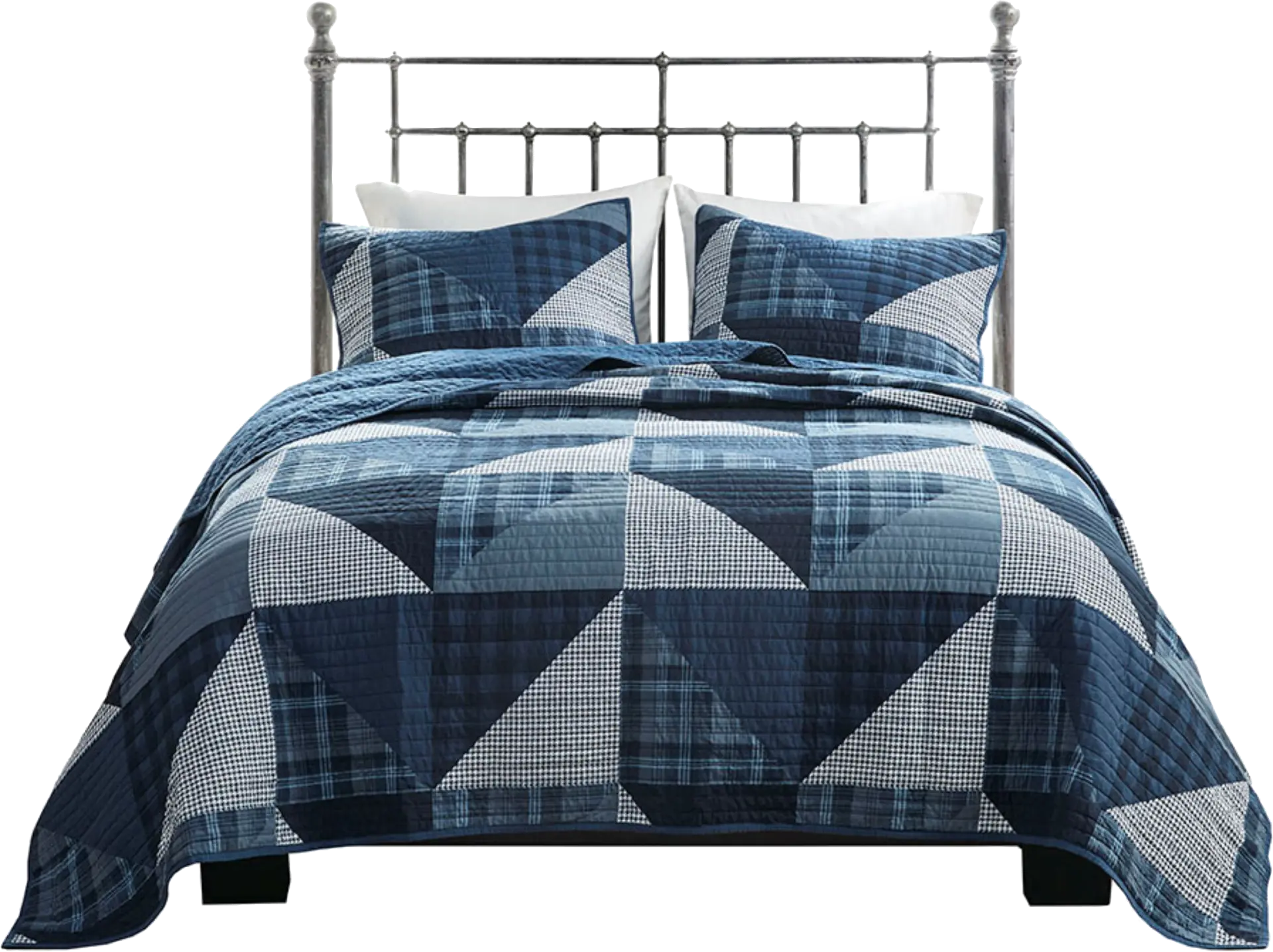 Mikala Blue 3 pc King/ Cal King Quilt Set