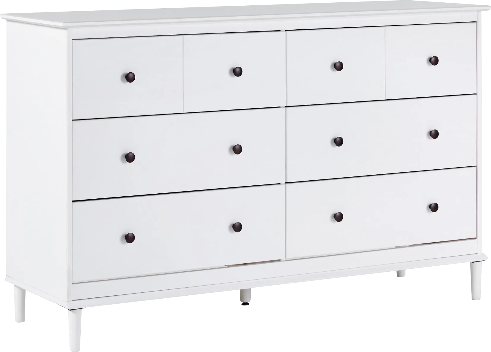 Murrell White 6 Drawer Dresser - Image 1