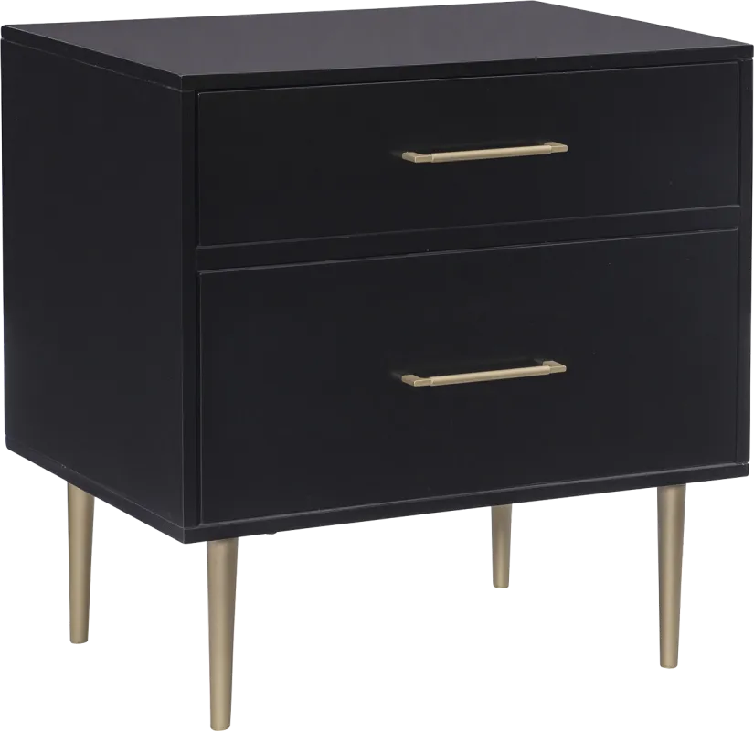 Thyson Black Nightstand