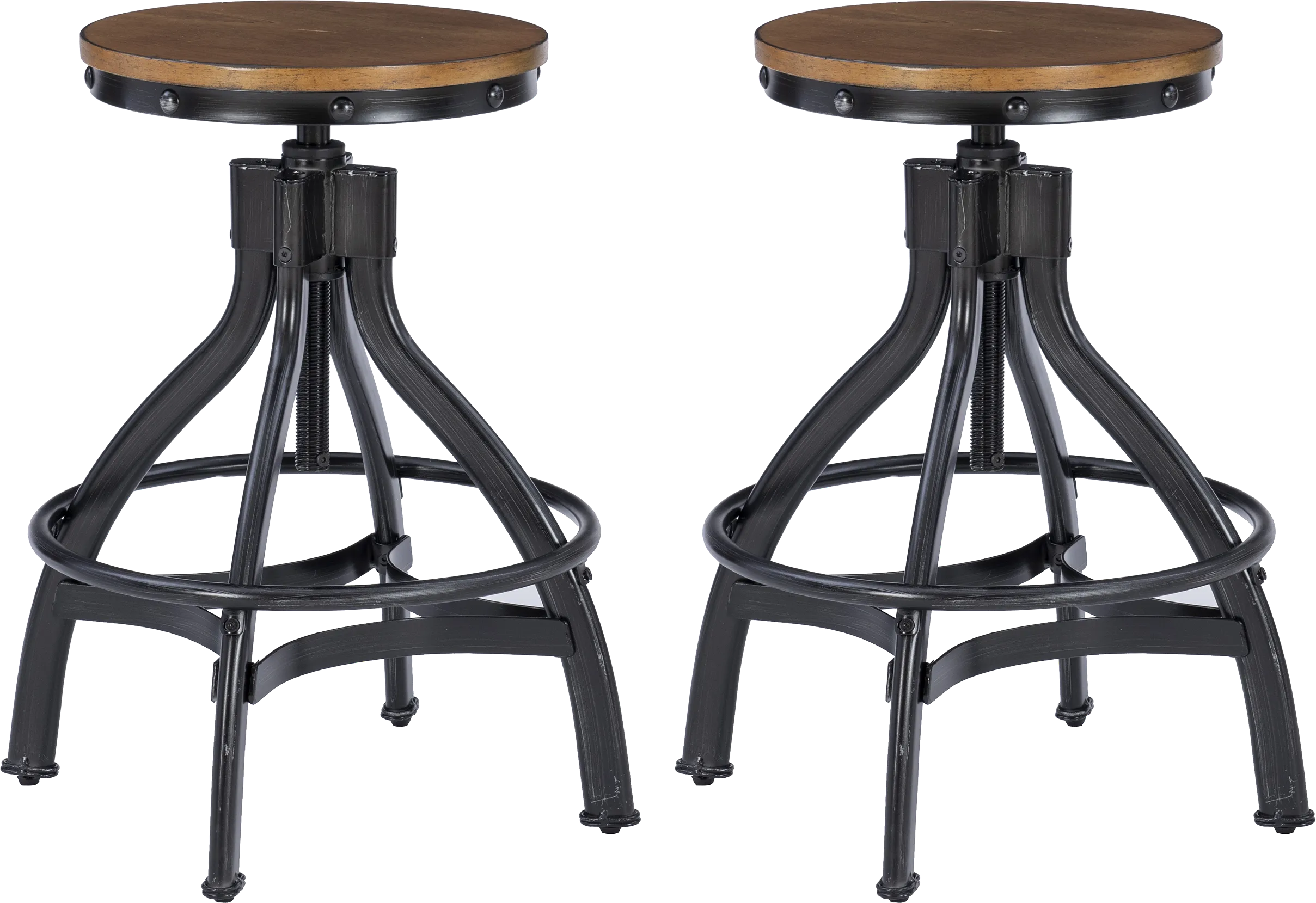 Deleya Brown Barstool, Set of 2 - Thumbnail - Image 1