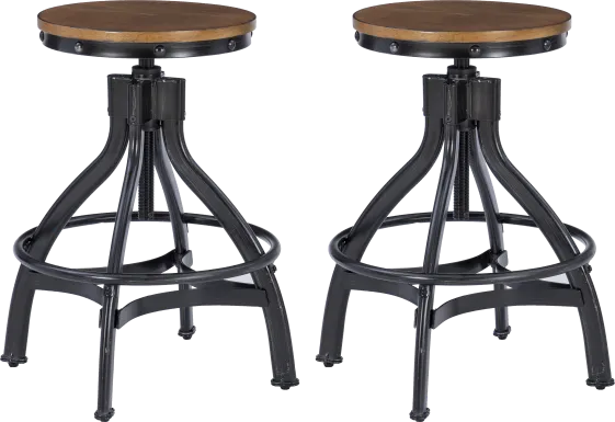 Deleya Brown Barstool, Set of 2
