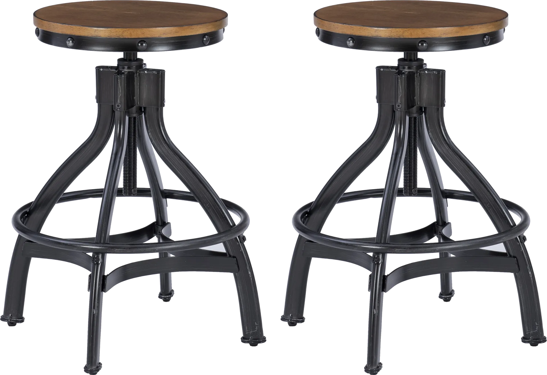 Deleya Brown Barstool, Set of 2 - Image 1