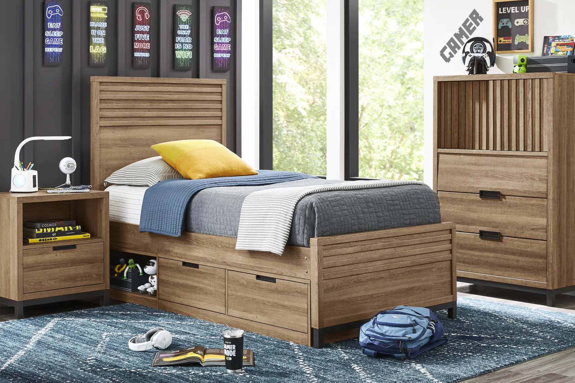 Kids Northridge Drive Caramel Twin Panel Bedroom