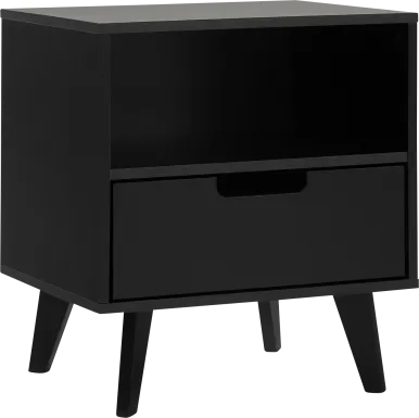 Sheringham Black Nightstand
